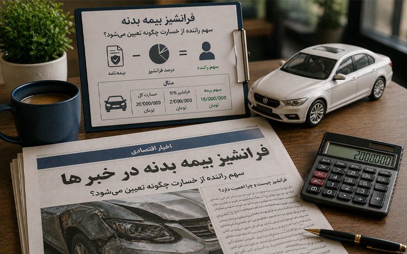 فرانشیز بیمه بدنه در خبرها؛ سهم راننده از خسارت چگونه تعیین می‌شود؟